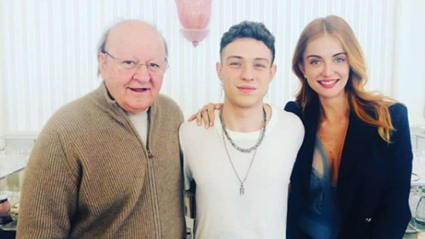 Massimo Boldi, Irama e Enrica Tarolla. Fonte: Enrica Tarolla/Instagram