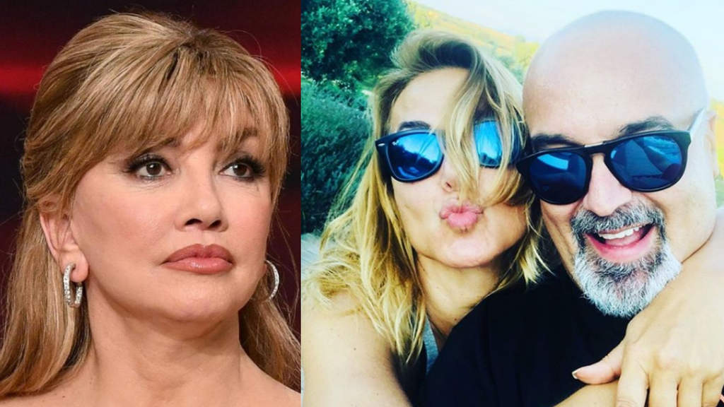 milly carlucci da un lato e barbara d'urso mentre abbraccia giovanni ciacci dall'altro