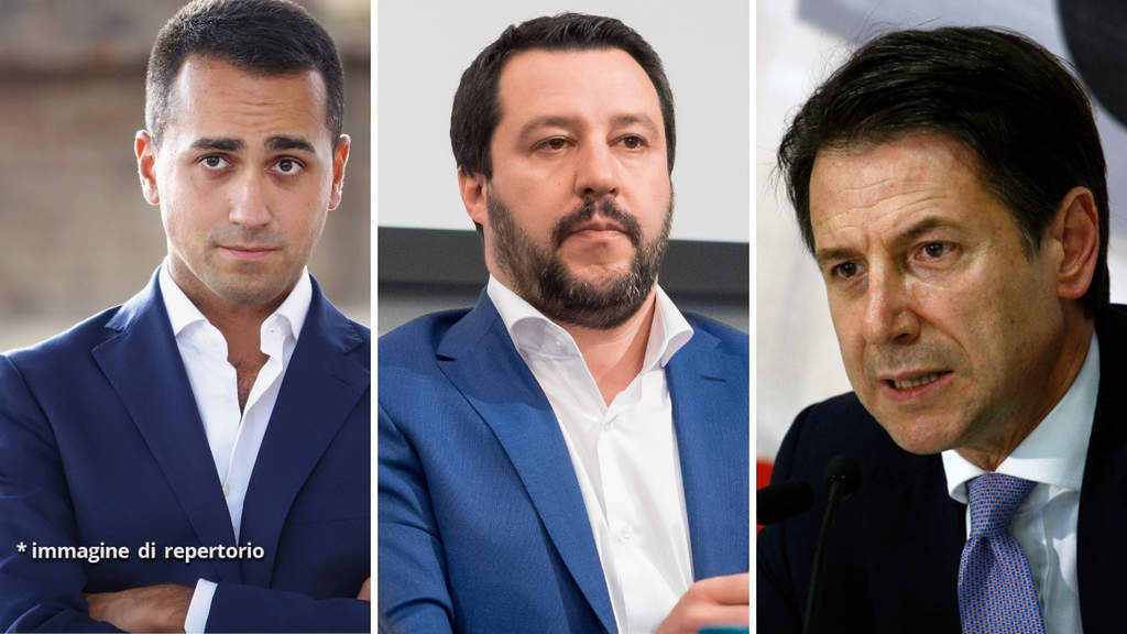 Luigi Di Maio, Matteo Salvini e Giuseppe Conte