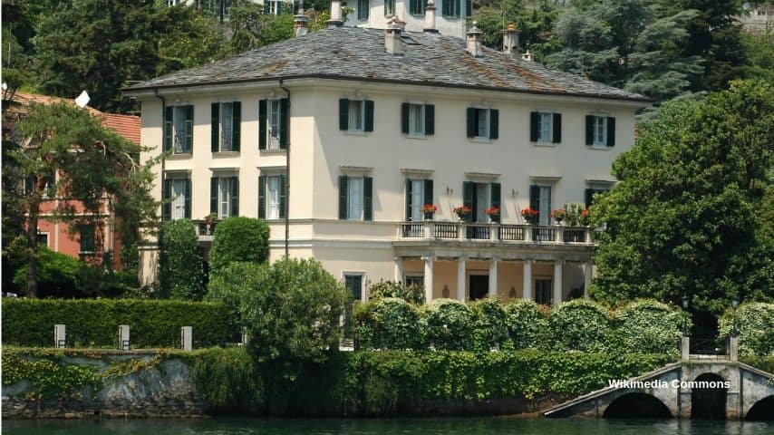 La Villa di George Clooney sul Lago di Como (Wikimedia Commons)