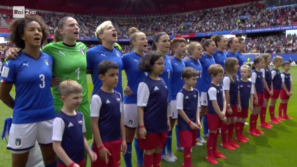 Le azzurre conquistano la prima vittoria al Mondiale di Francia (Foto Rai)
