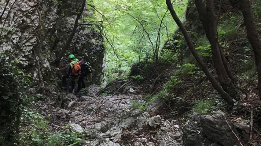 Le ricerche del giovane escursionista in provincia di Bergamo (Foto Soccorso Alpino e Speleologico della Lombardia (CNSAS)