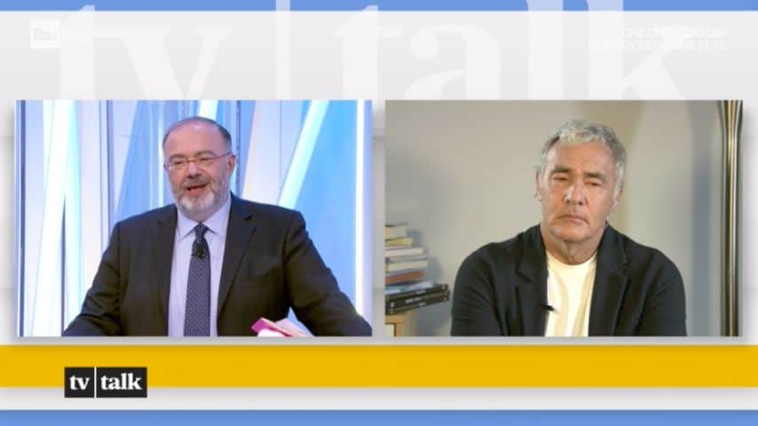 Massimo Bernardini e Massimo Giletti. Immagine: Puntata di Tv Talk