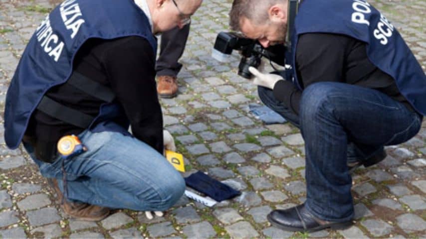 Polizia scientifica. Immagine di repertorio