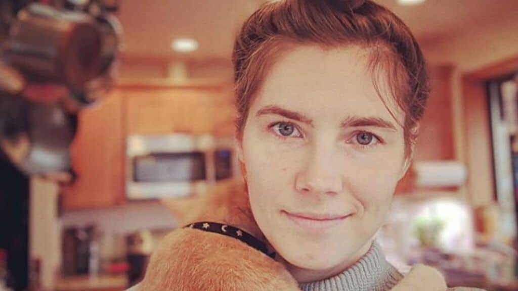 primo piano di amanda knox