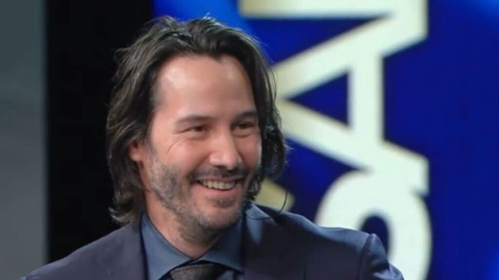 primo piano di keanu reeves