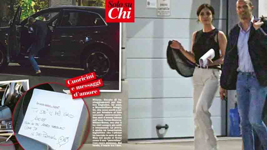 Pagine del settimanale 'Chi' su Ambra Angiolini e Massimiliano Allegri