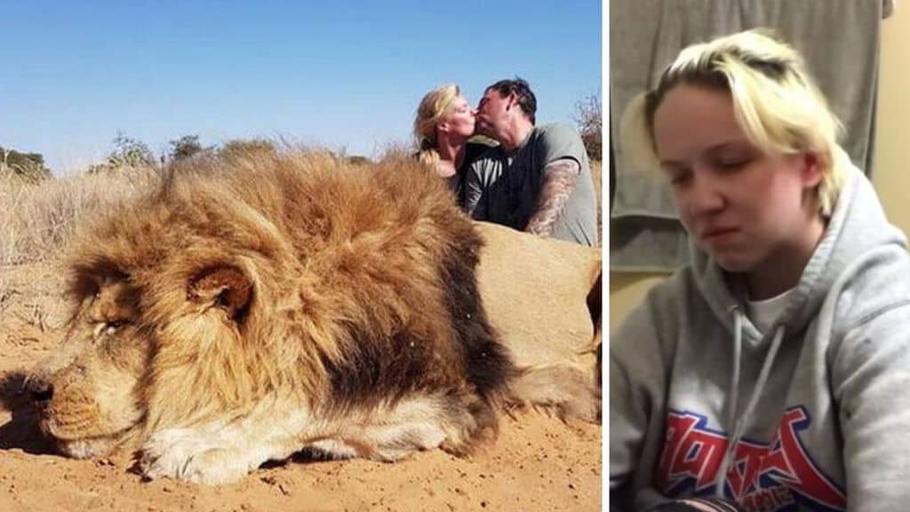 Figlia disgustata e abbandonata riconosce il padre nelle foto su internet in pose sorridenti per aver ucciso un leone (Immagini: Facebook / Youtube)