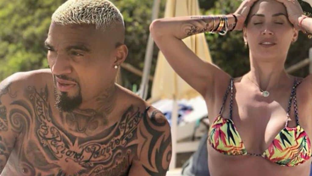 kevin boateng in spiaggia e melissa satta