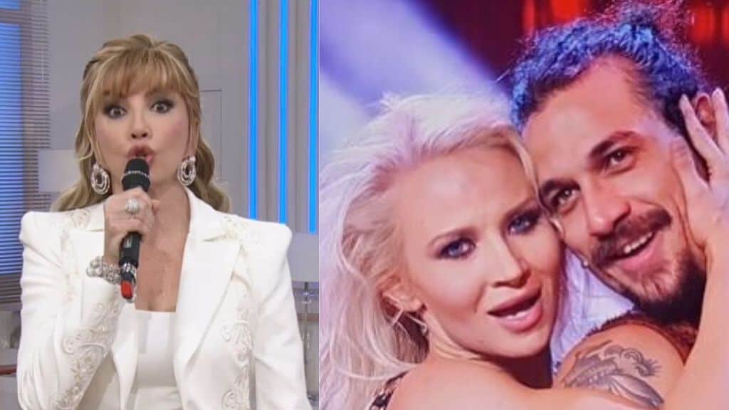 mezzo busto milly carlucci con dani osvaldo e veera kinnunen