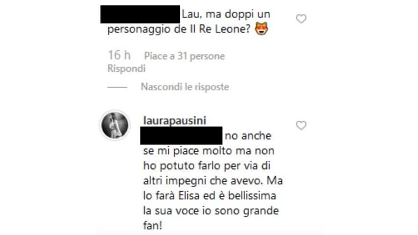 La domanda posta a Laura Pausini e la risposta della cantante