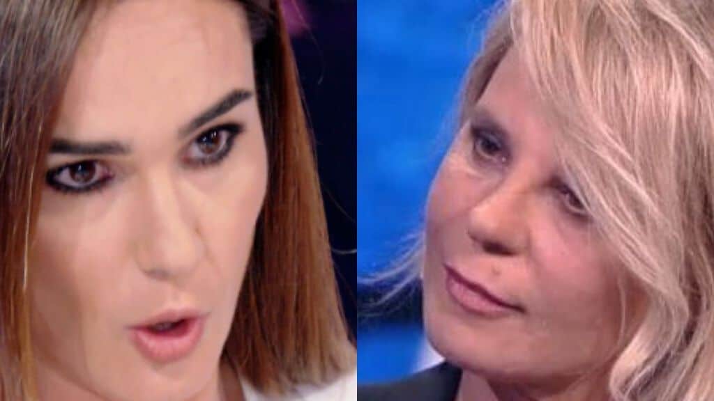 primo piano di silvia toffanin e maria de filippi