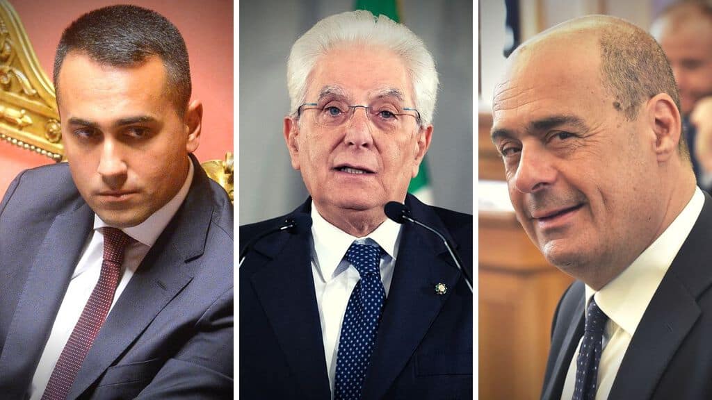 di maio mattarella e zingaretti