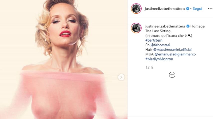 Justine Mattera foto nudo artistico