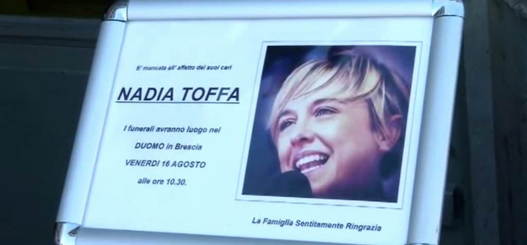 manifesto funebre di nadia toffa