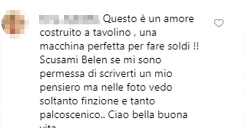 il commento a Belén 