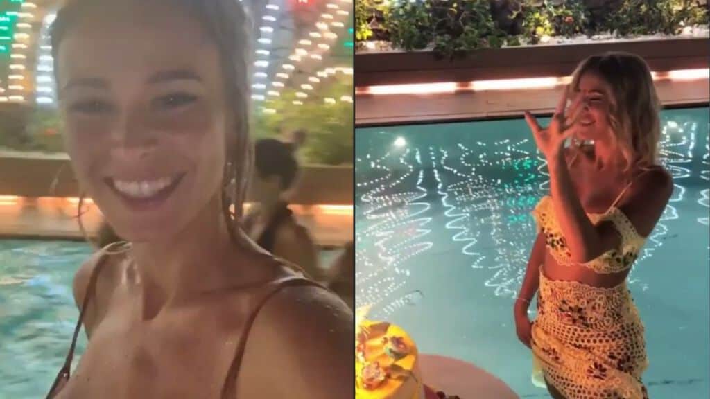 diletta leotta al pool party del suo compleanno