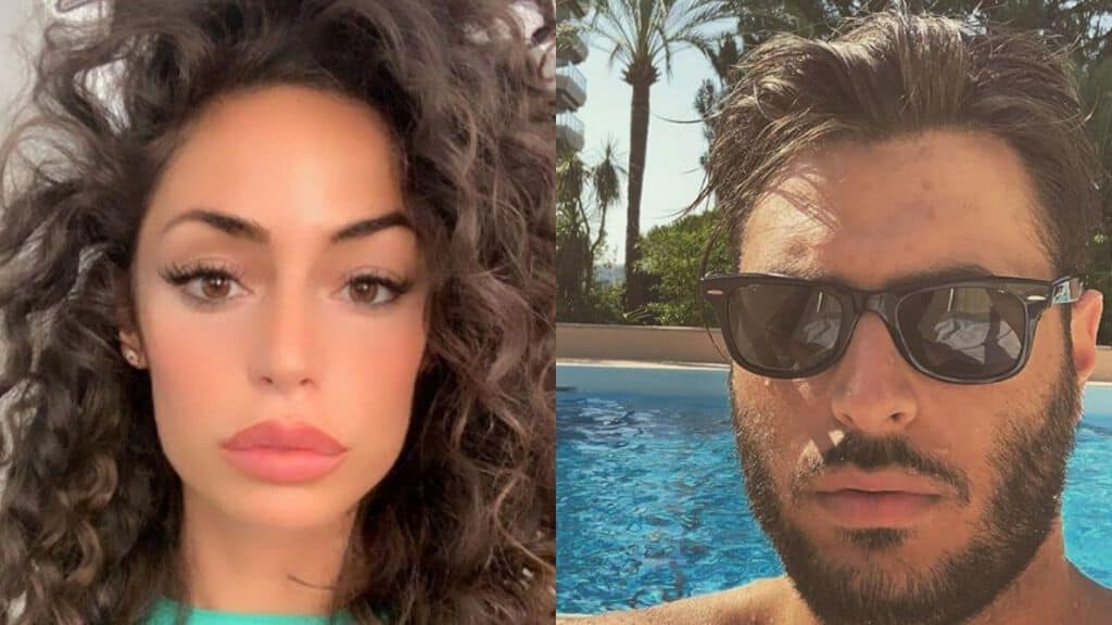 raffaella fico e francesco caserta in primo piano