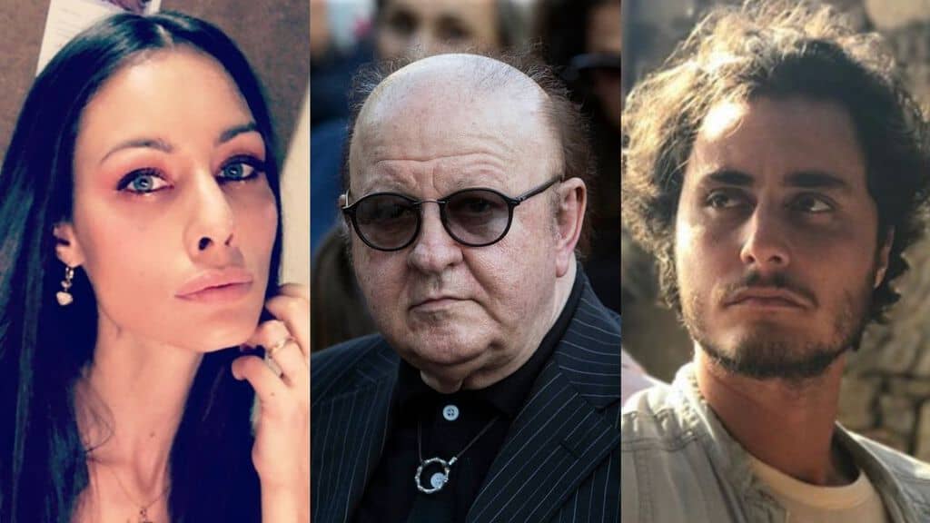 primi piani di marica pellegrinelli, massimo boldi e charley vezza