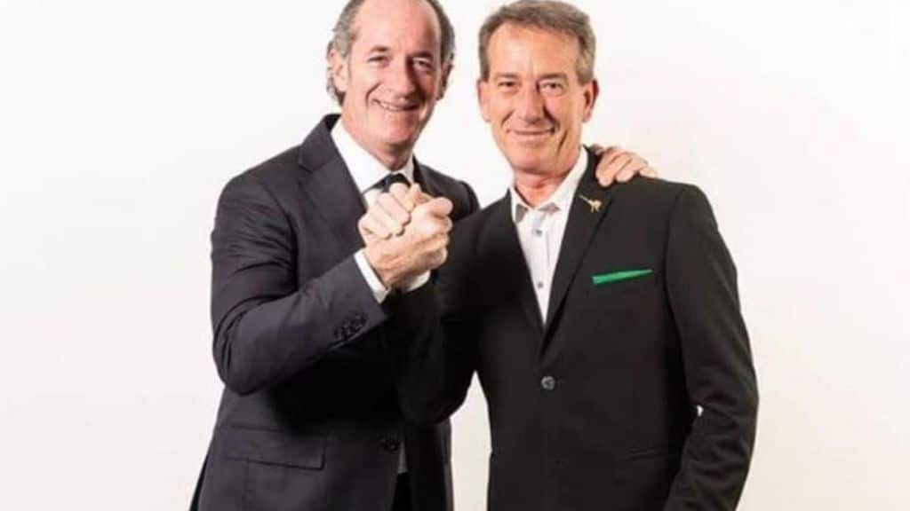 gianni precoma sindaco di caerano san marco insieme a luca zaia