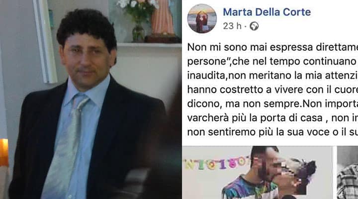 Francesco Della Corte e il post della figlia su Facebook