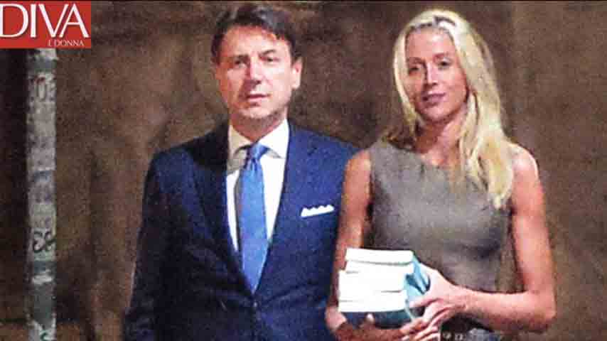 Giuseppe Conte e Olivia Paladino in una foto di Diva e Donna