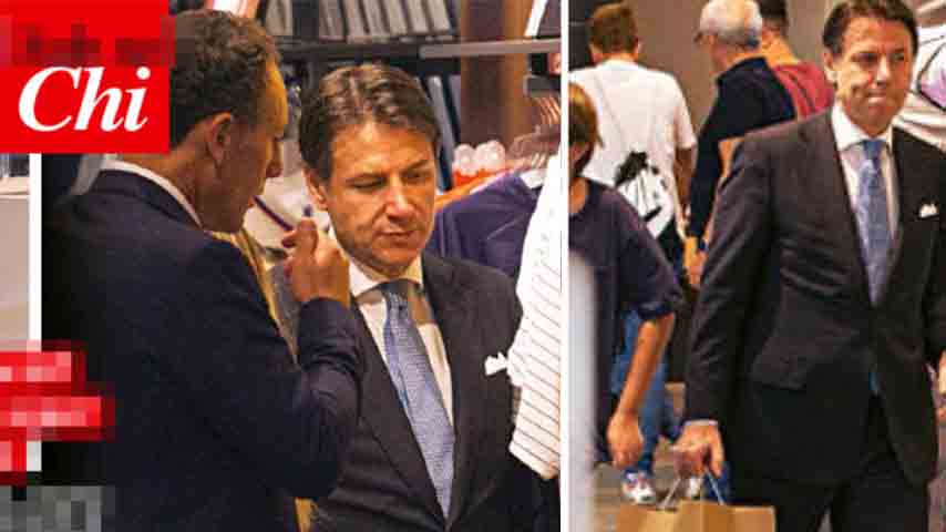 Giuseppe Conte nelle foto del settimanale Chi