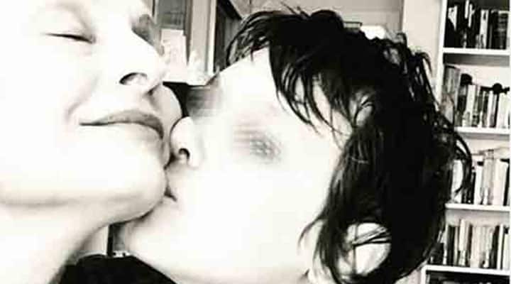 Sabrina Paravicini e il figlio