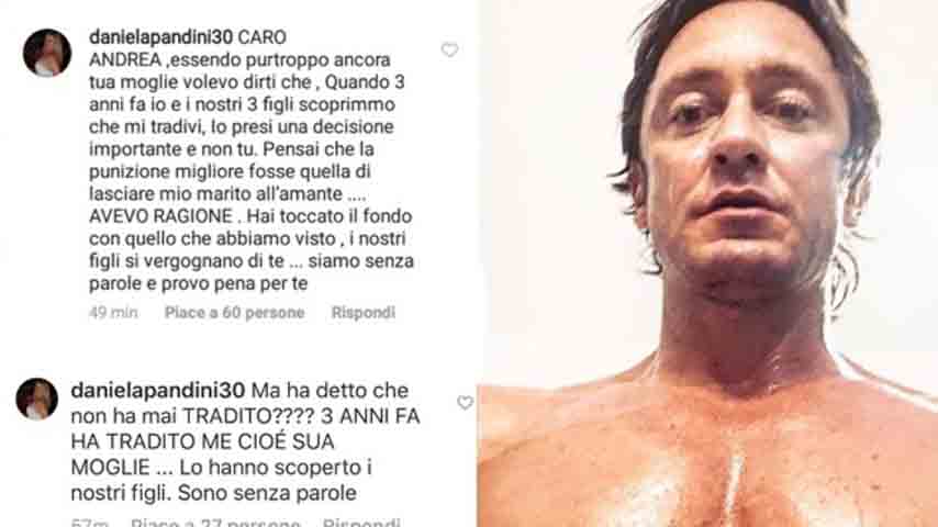 I messaggi dell'ex moglie di Andrea Ippoliti su Instagram