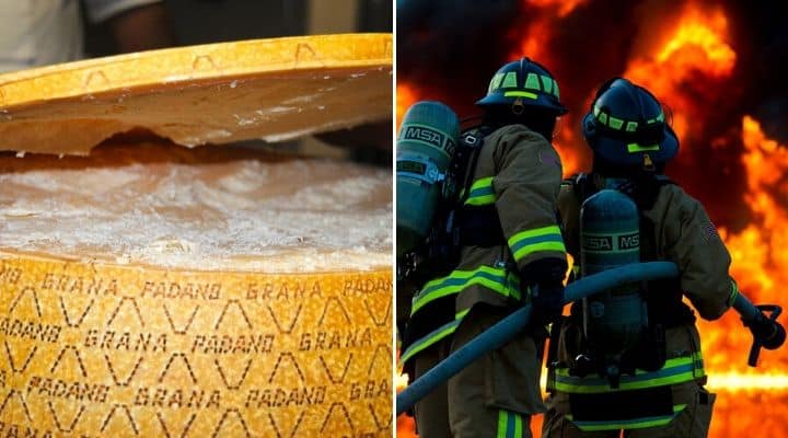 Grana Padano e vigili del fuoco