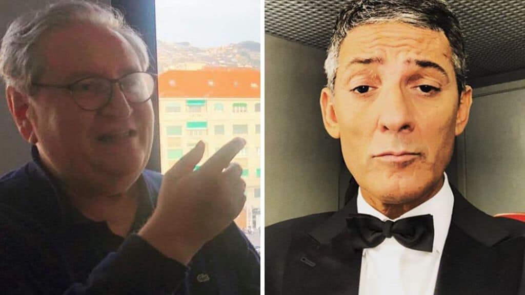 Vincenzo Mollica; Fiorello. Fonte: Ufficio Stampa Rai/Twitter; Rosario Fiorello/Instagram