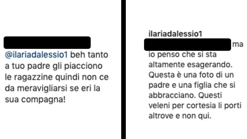 lo scontro tra ilaria dalessio e lutente