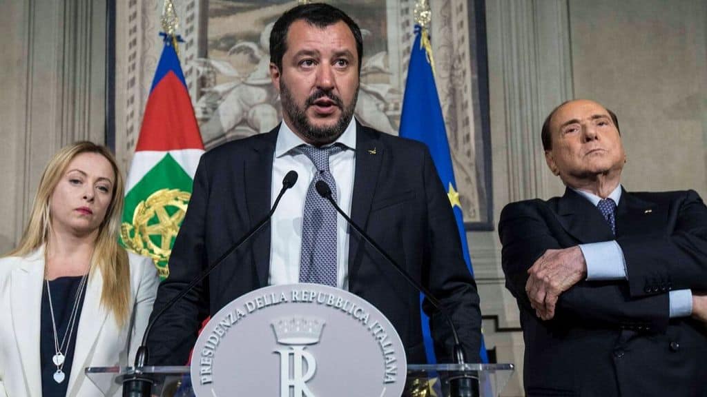 Salvini, Meloni e Berlusconi al quirinale