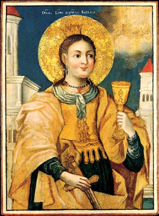 Raffigurazione di Santa Barbara