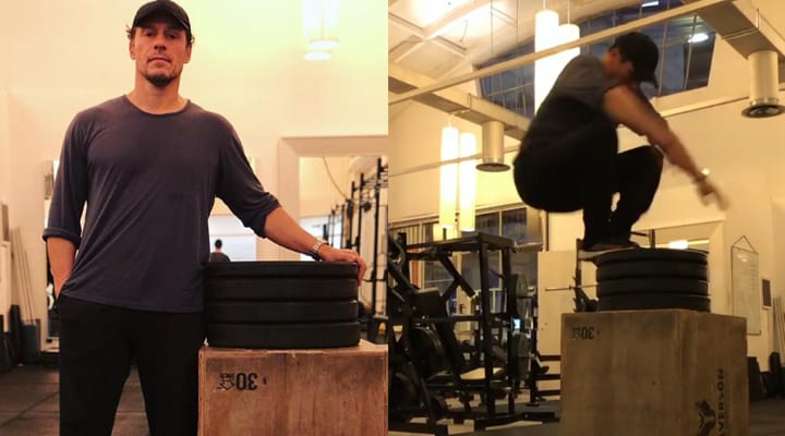Stefano Accorsi in palestra