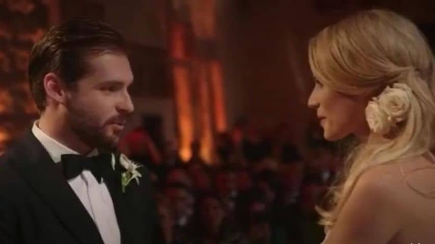 Tomaso Trussardi e Michelle Hunziker mentre si scambiano le tradizionali promesse di matrimonio