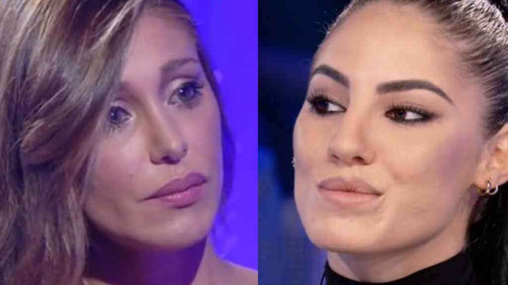 Primo piano di Belen e Giulia De Lellis