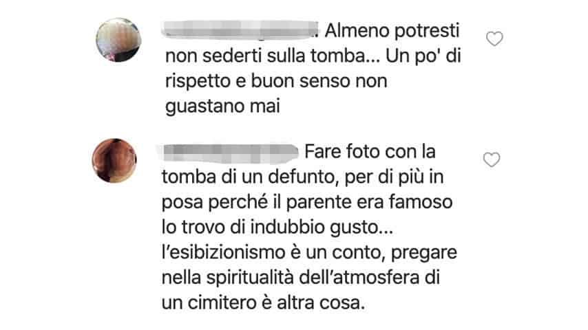 Critiche a Romina Jr su Instagram