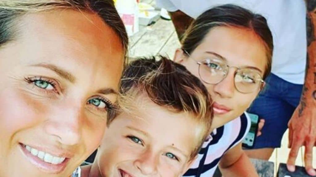 Katia con i figli