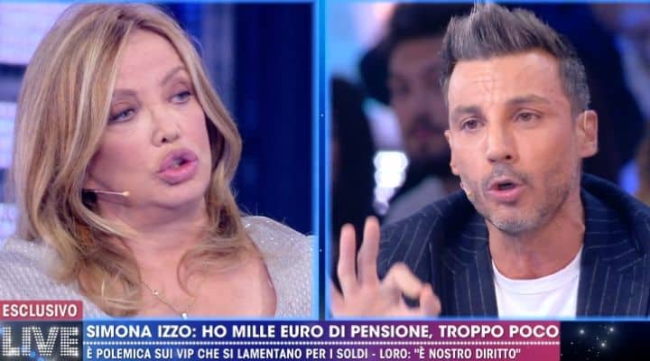 simona izzo daniele interrante scontro a live