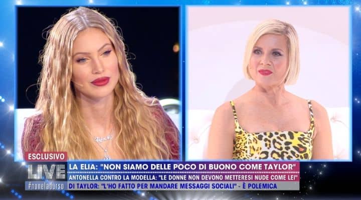 Antonella Elia contro Taylor Mega a Live