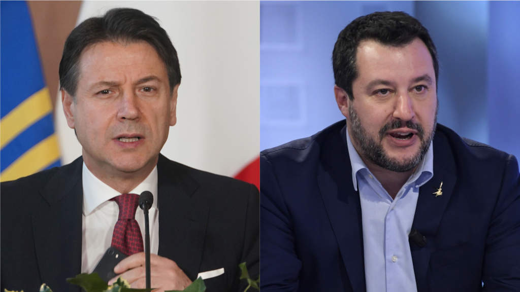 conte e salvini, primo piano