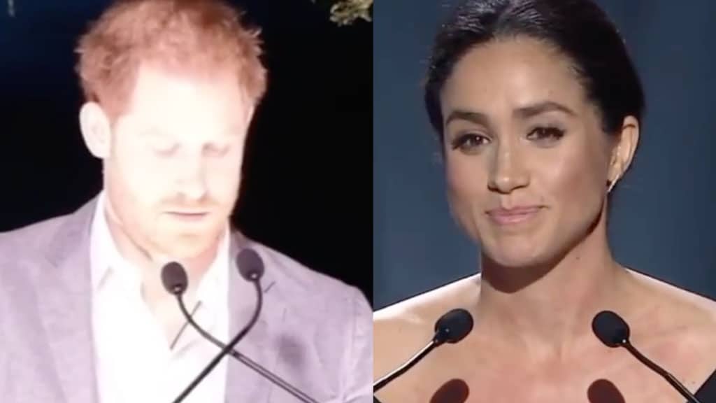 Primo piano di Harry e Meghan