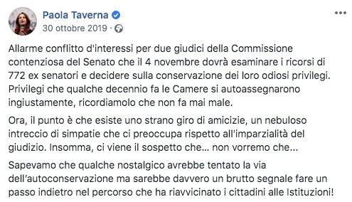 Post di Paola Taverna