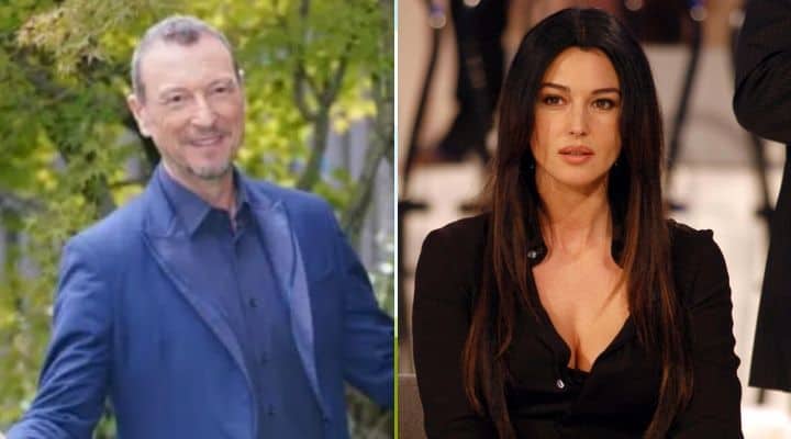 Amadeus e Monica Bellucci