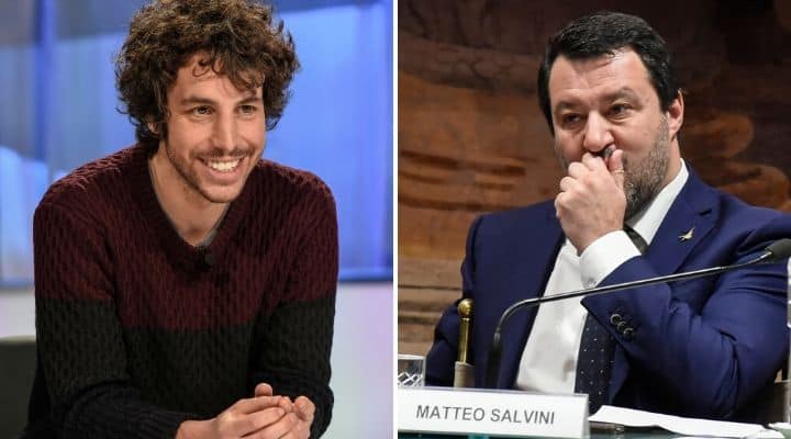 Mattia Santori e Matteo Salvini