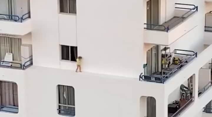 bambina, cornicione, Tenerife