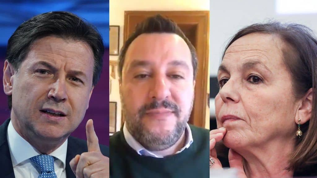 Giuseppe Conte, Matteo Salvini e Luciana Lamorgese