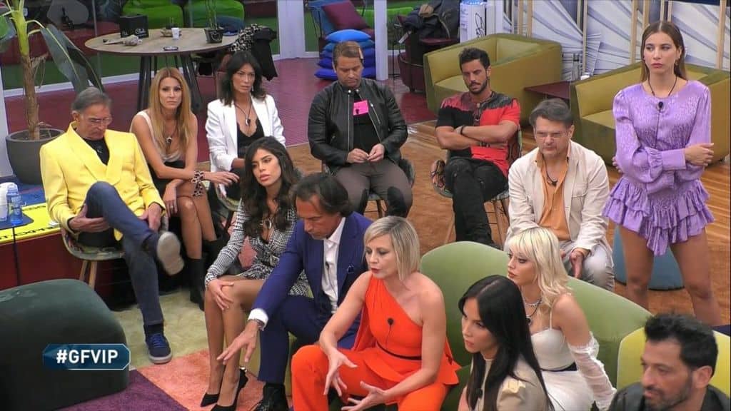 I concorrenti del Gf Vip durante la tredicesima puntata