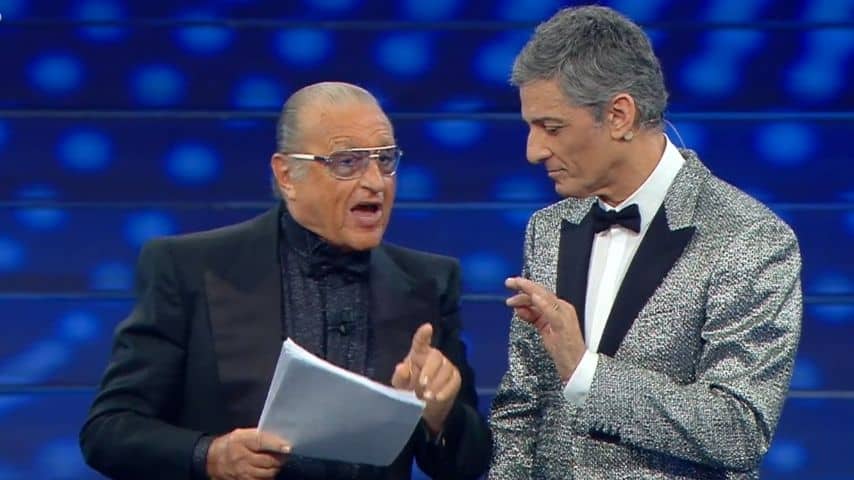 Tony Renis e Fiorello all'Ariston